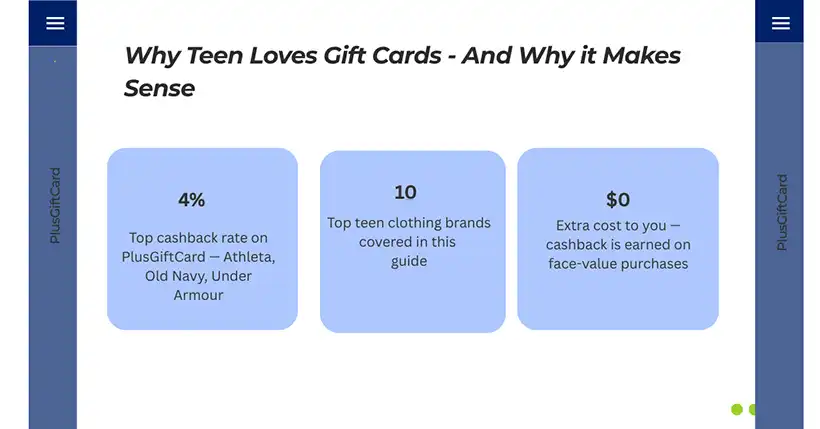 Why teen loves gift cards